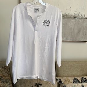 Gymshark Men’s White Baseball Tee New Without Tags Size Large